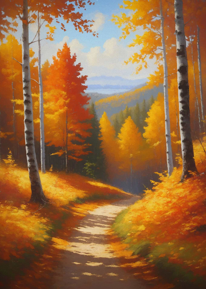 Path in autumn forest