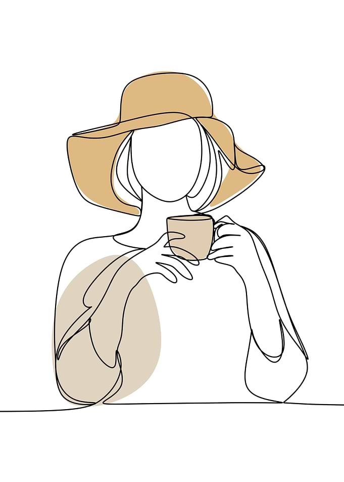 Coffee line art