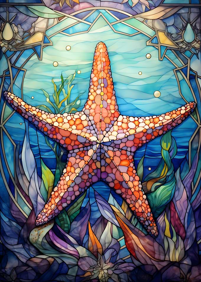 Starfish Stained Glass