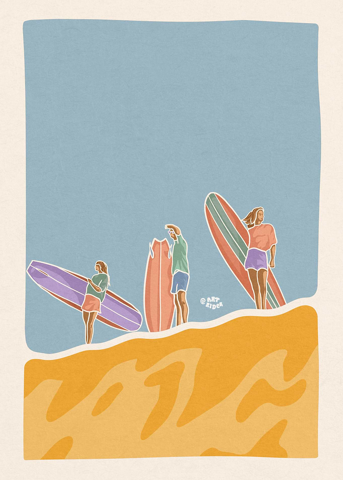 Surfers beach ocean