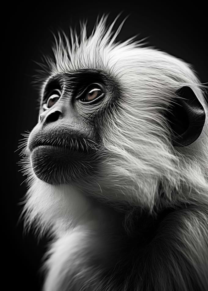 White Furred Monkey