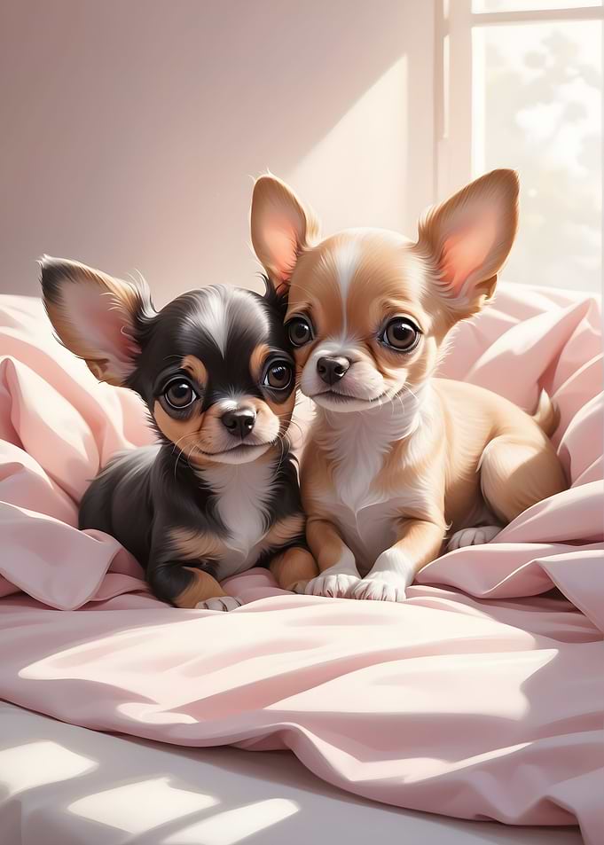 Chihuahua Puppies Poster