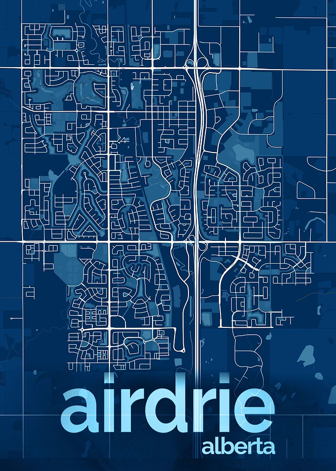 Airdrie Urban Street Map
