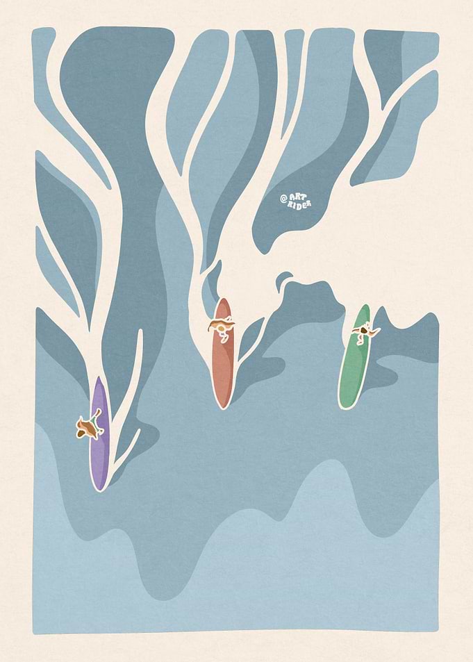 Surfers from the air