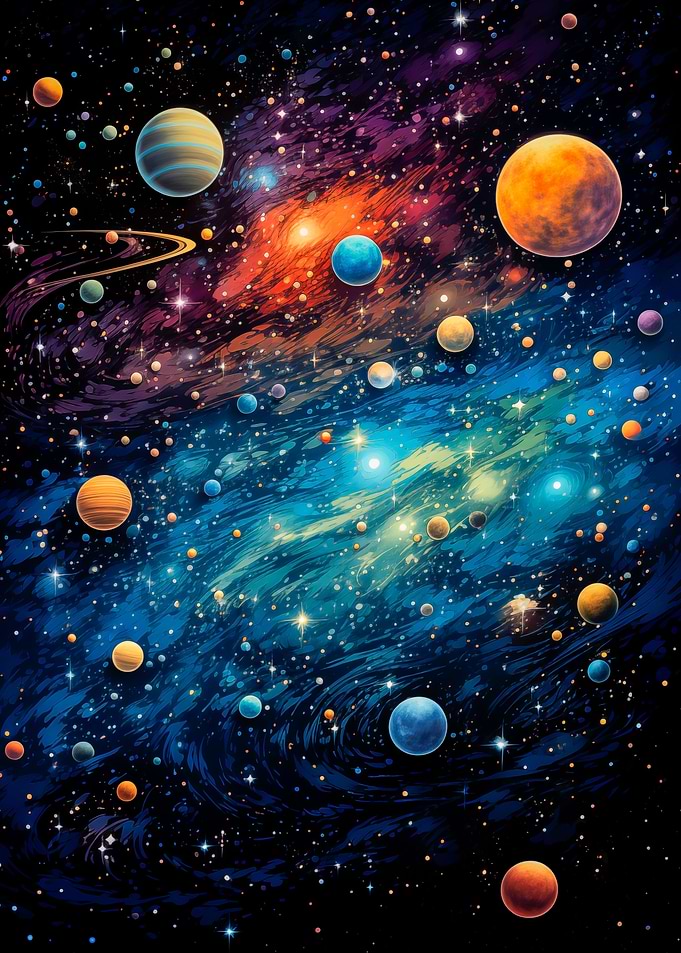 Retro Space poster
