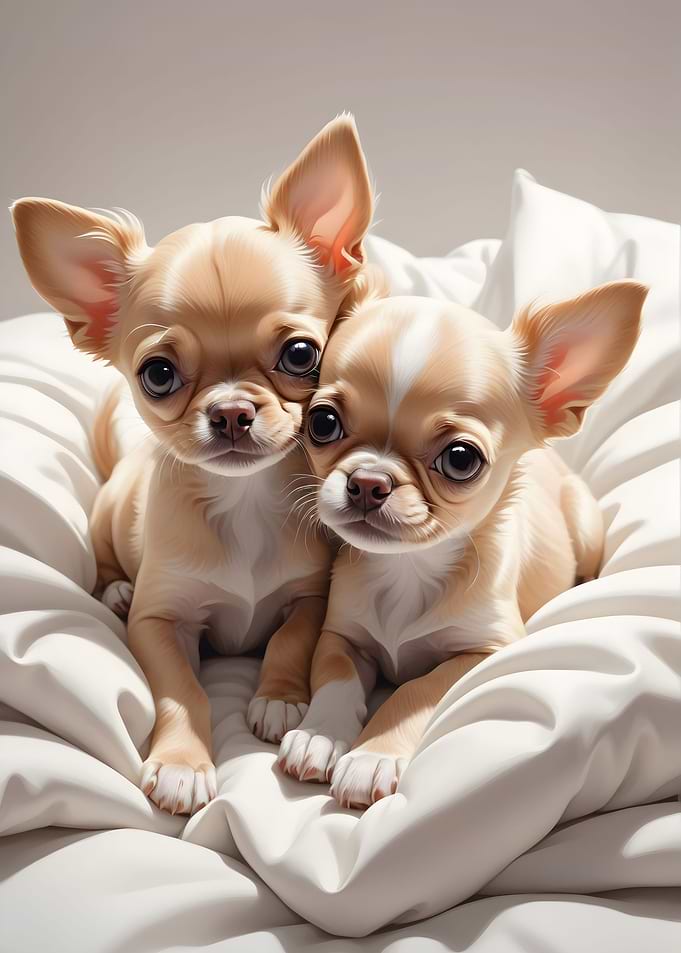 Chihuahua Puppies Poster
