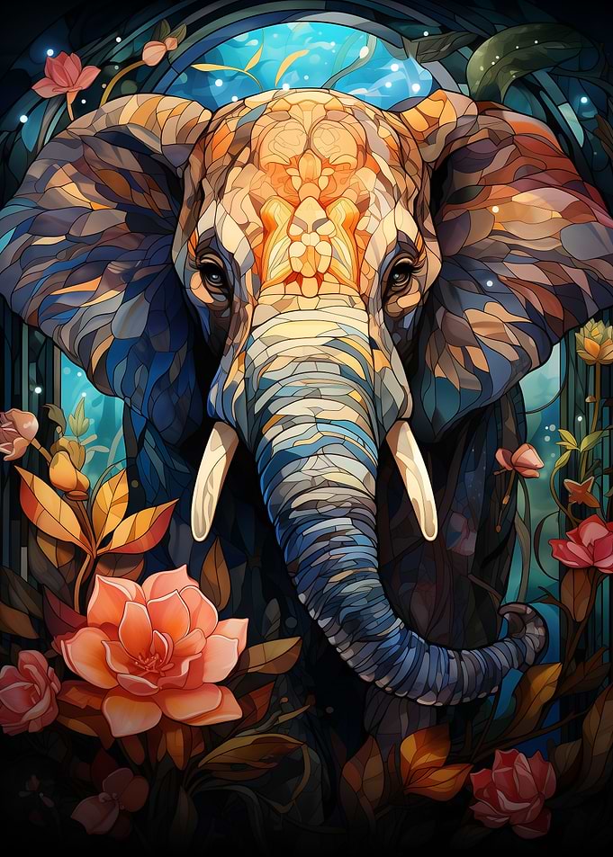 Cute elephant fantasy