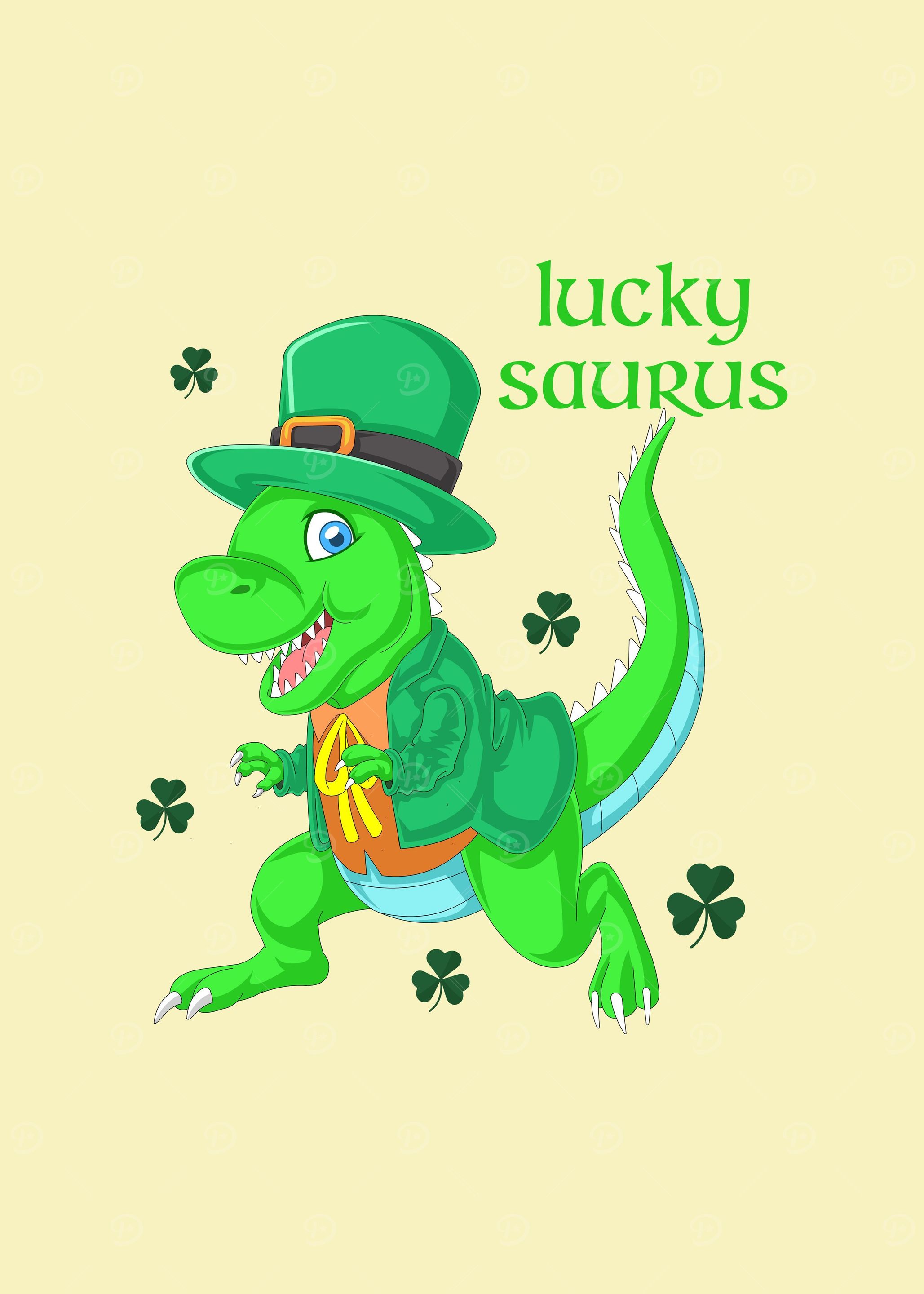 lucky dinosaur st patrick