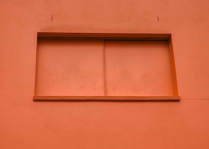 orange facade window