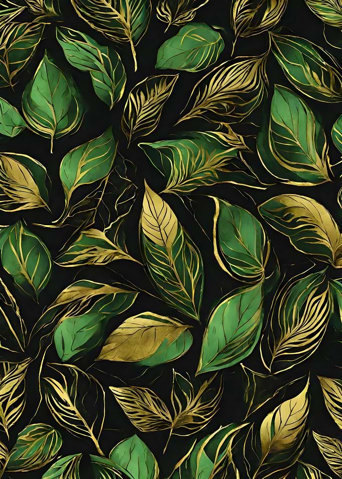 Leaves black gold rich