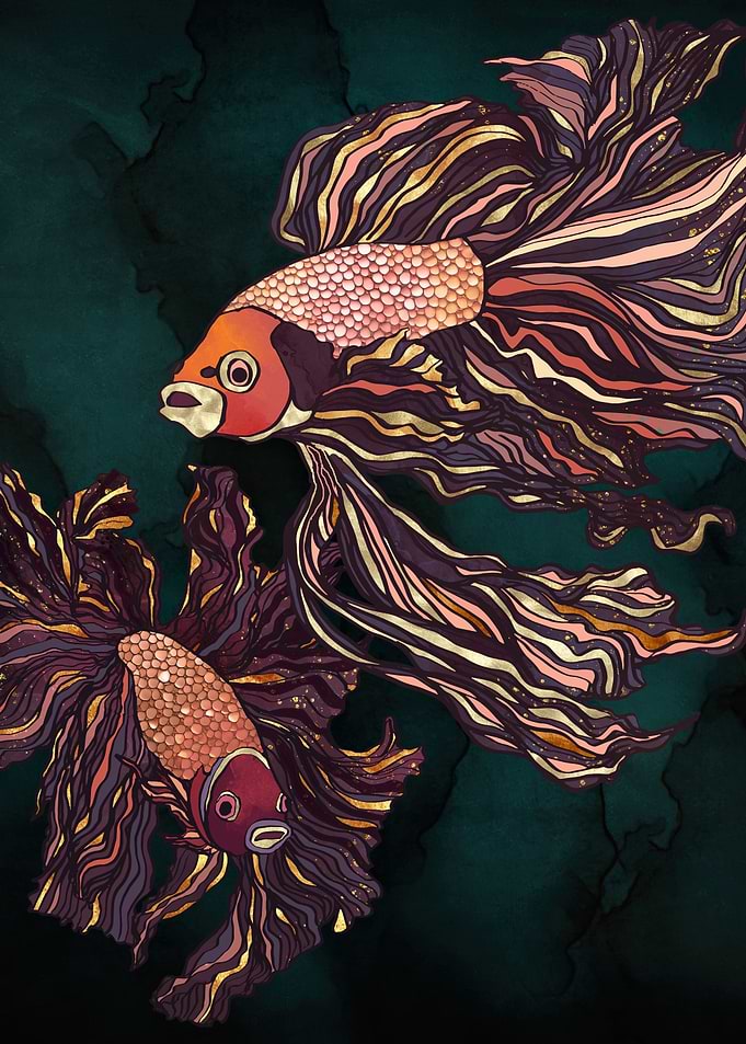 Metallic Betta Fish II