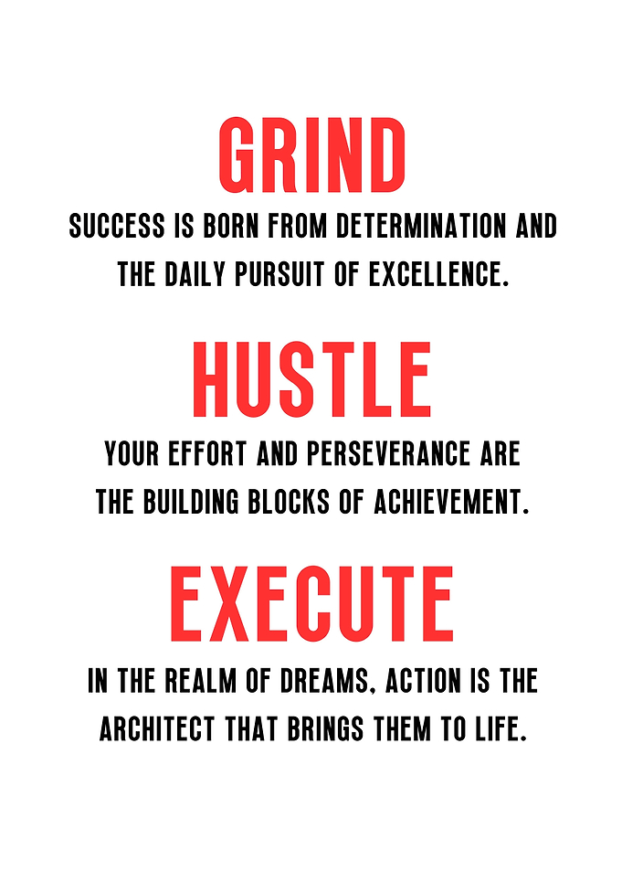 Grind Hustle Execute