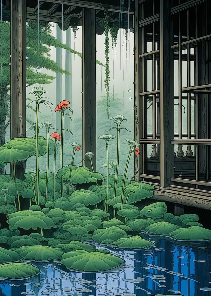 Floral Japanese Painting