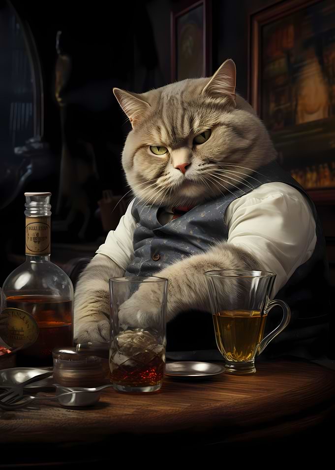 Fat Cat Beer Pub Bar Drink