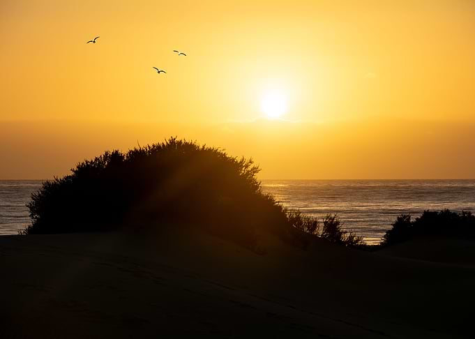 Sunrise over the sea