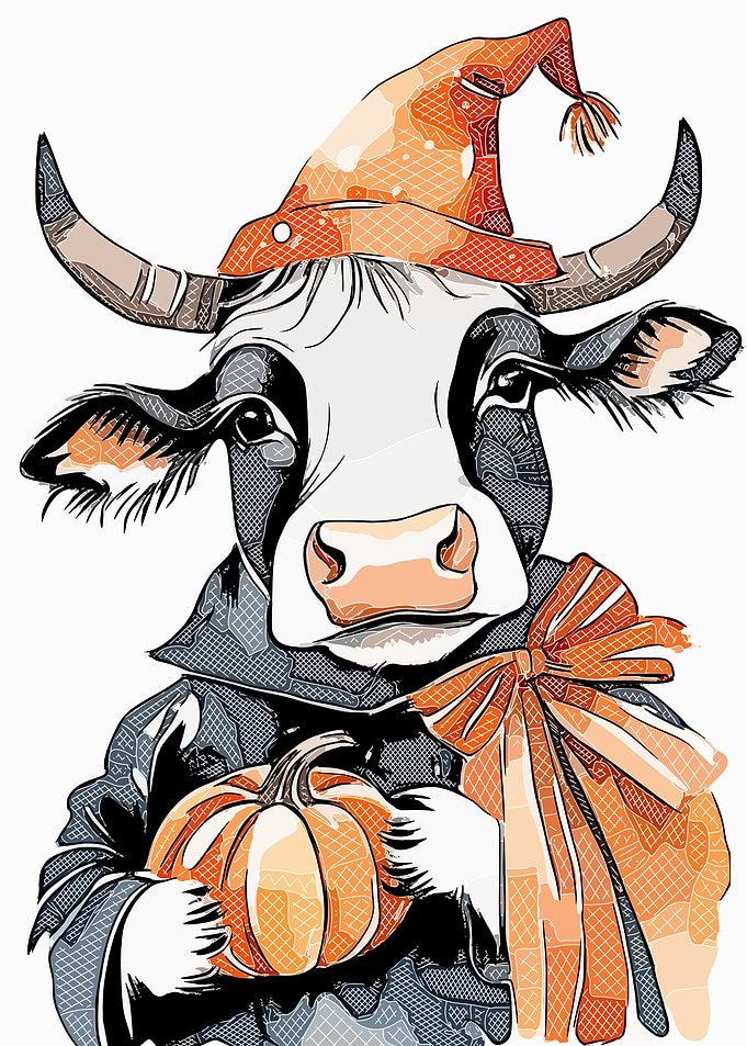 Cute Cow Halloween