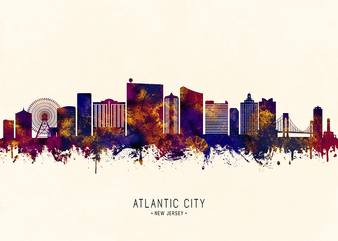 Atlantic City NJ Skyline