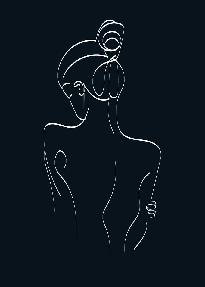 One Line Art Woman