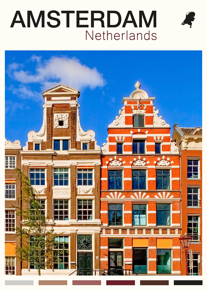 AMSTERDAM TRAVEL POSTER