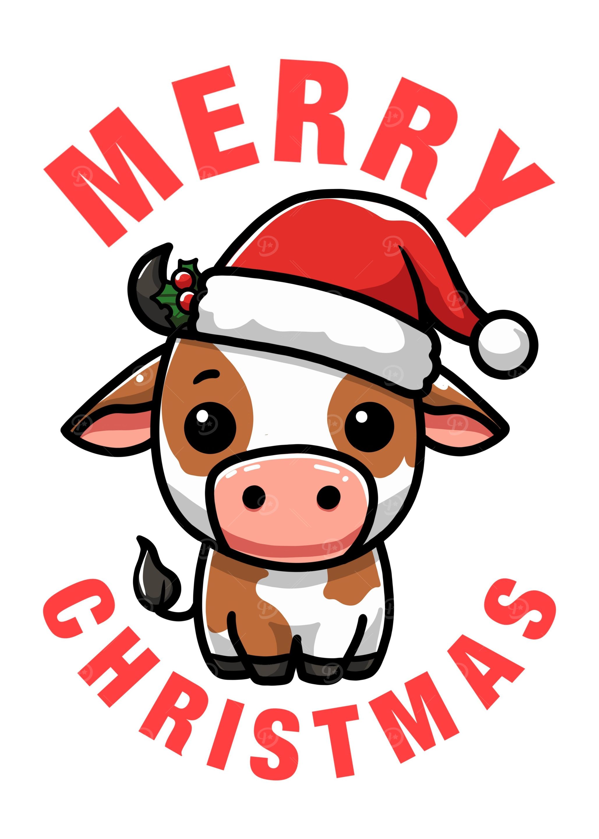 Cute Cow Christmas