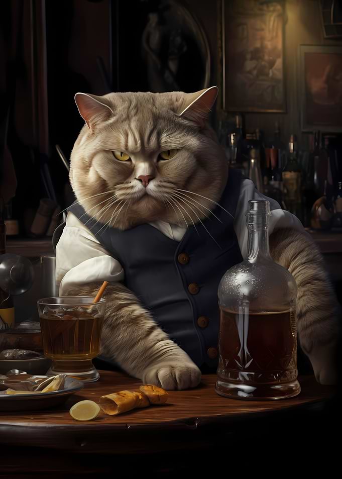 Fat Cat Beer Pub Bar Drink
