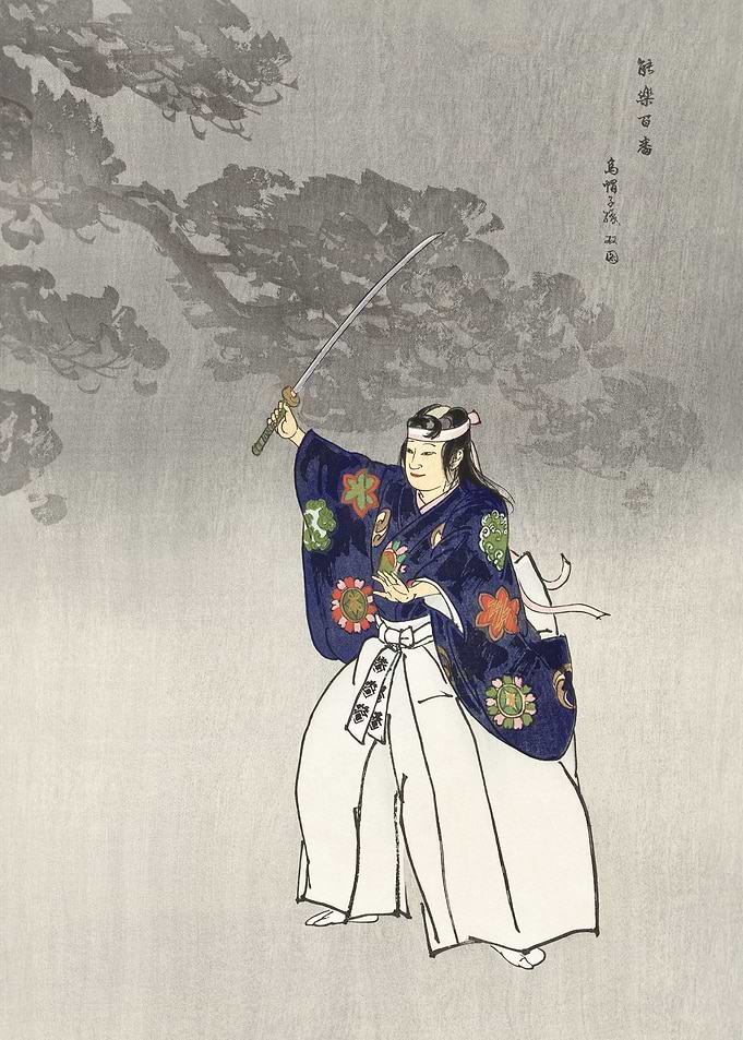 Actors in the Noh theater
