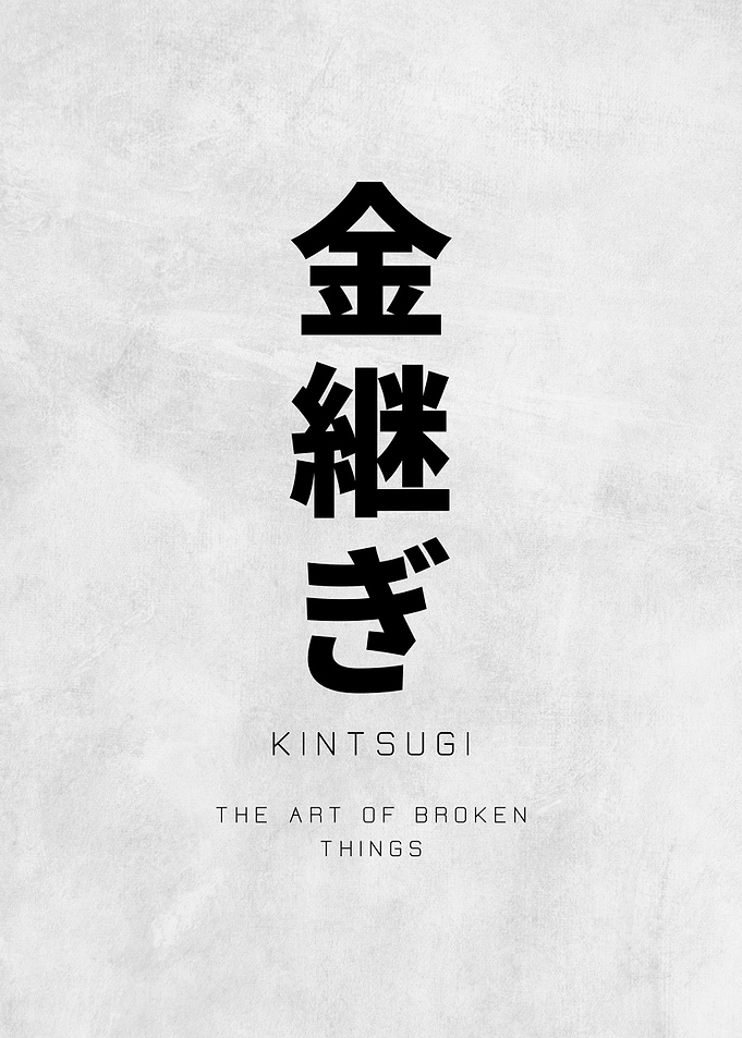 Kintsugi Japanese Word Art