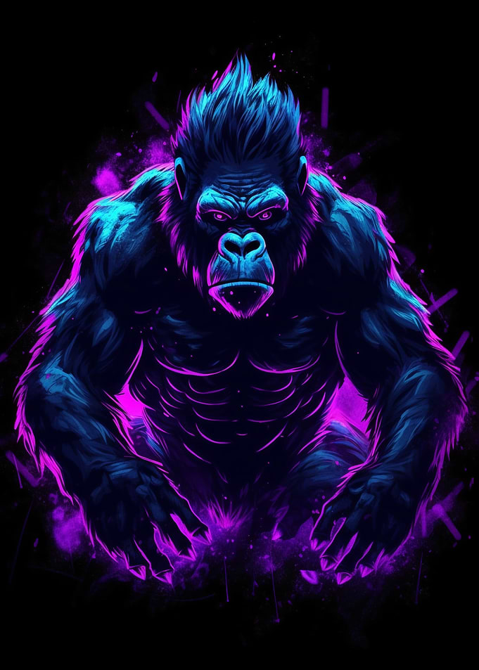 Purple Neon Gorilla