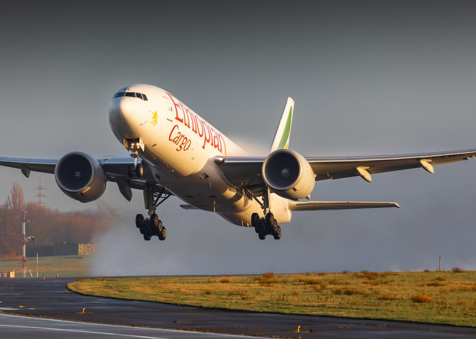Boeing aircraft sunrise