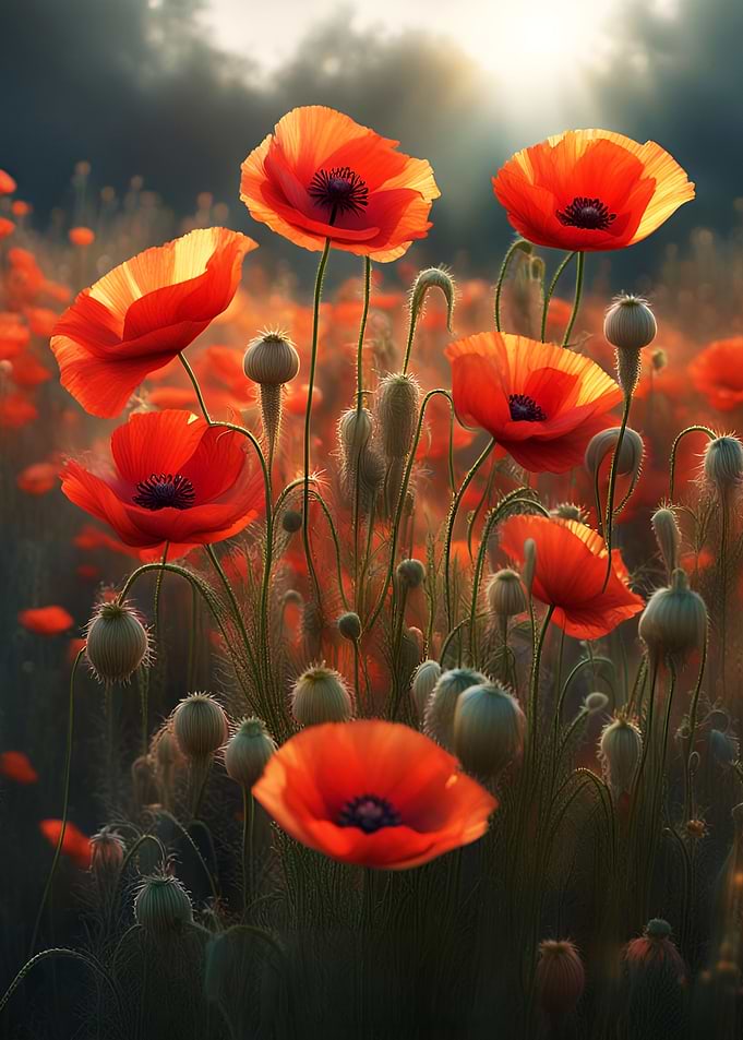 Corn Poppy Flowers
