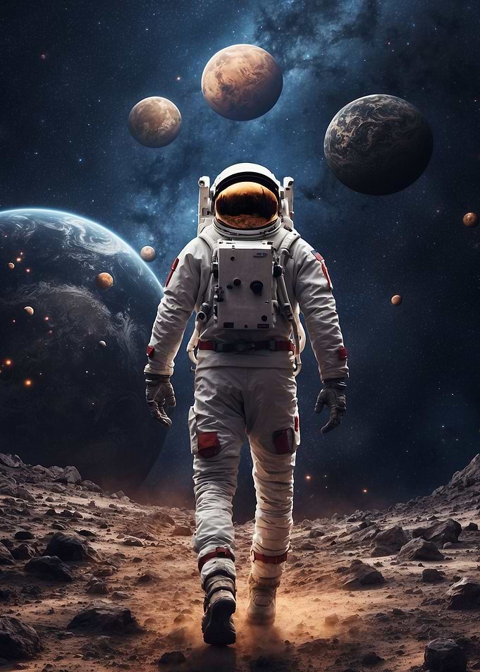space man running