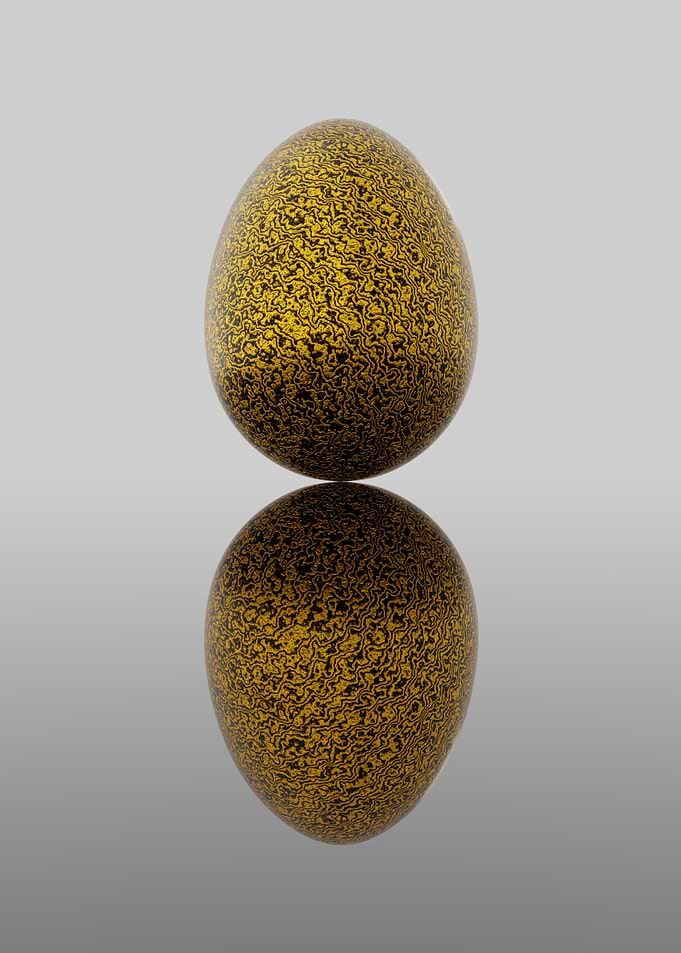 Golden Egg in a White Room