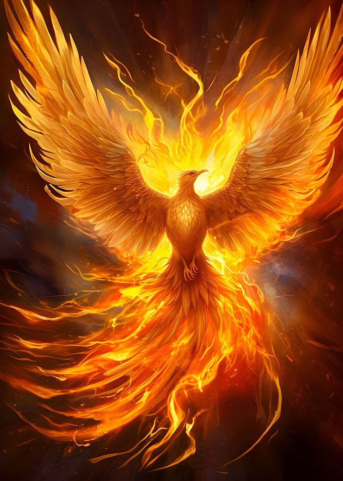 flying fire phoenix