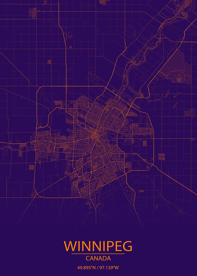 Winnipeg Purple City Map