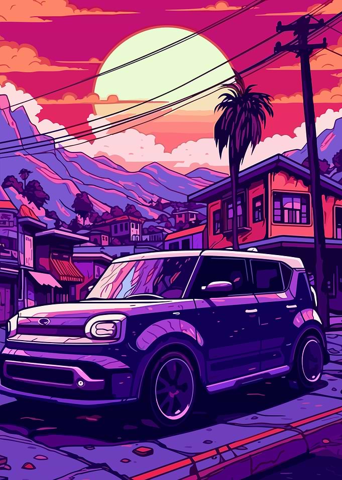 Car Retro Synthwave