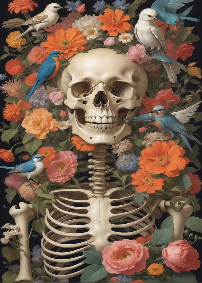 skull flowers