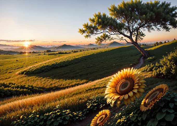 Sunflower Evening