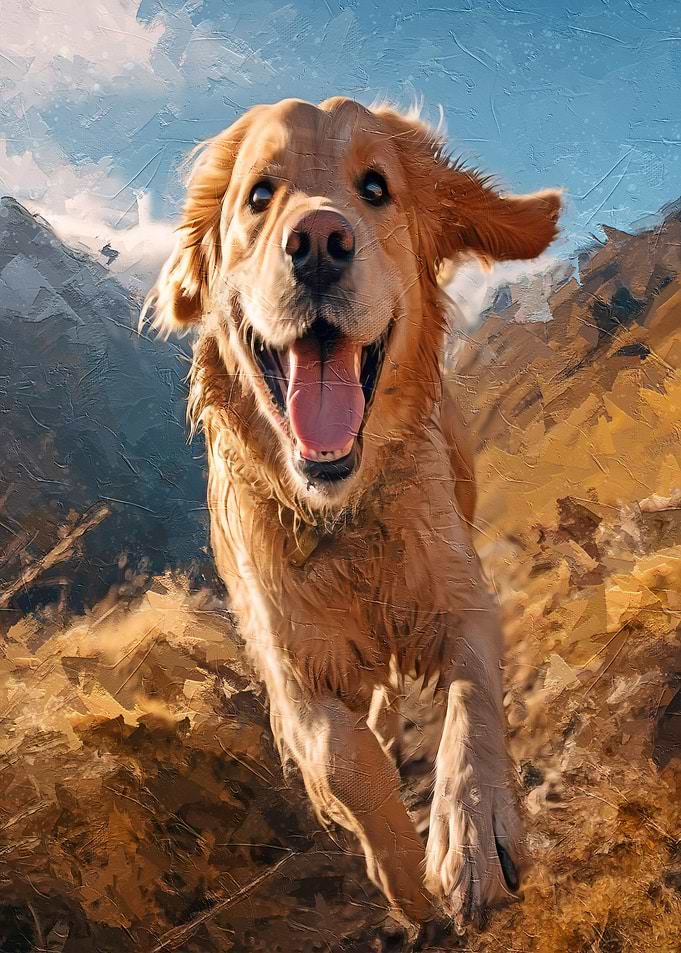 Golden Retriever running