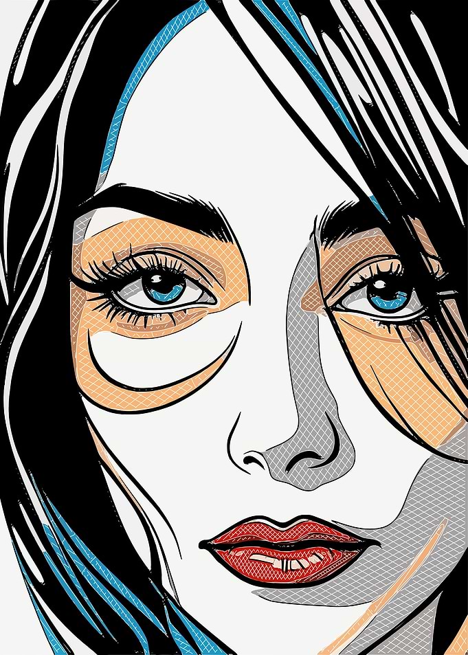 Pop Art Woman Portrait 1