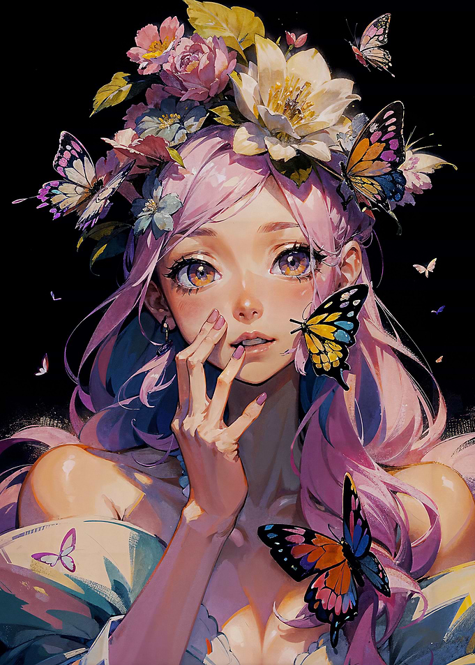 Anime Fairy Girl Poster