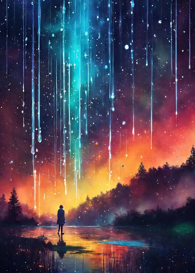 Magical Blue Rain