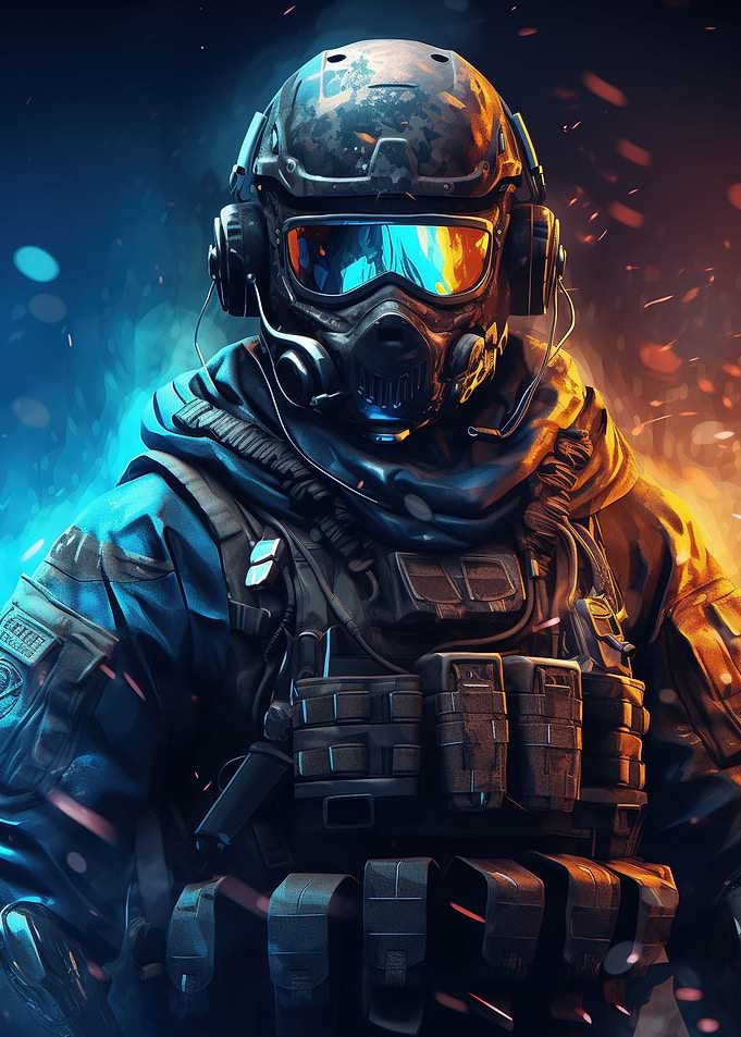 Futuristic Ghost Soldier