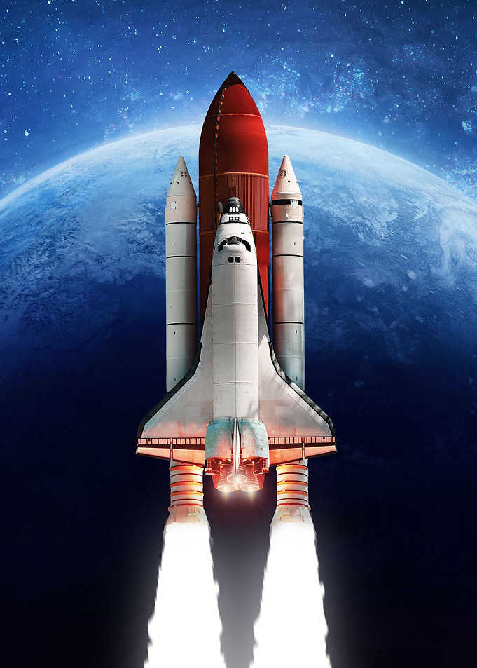 Rocket Space Collage