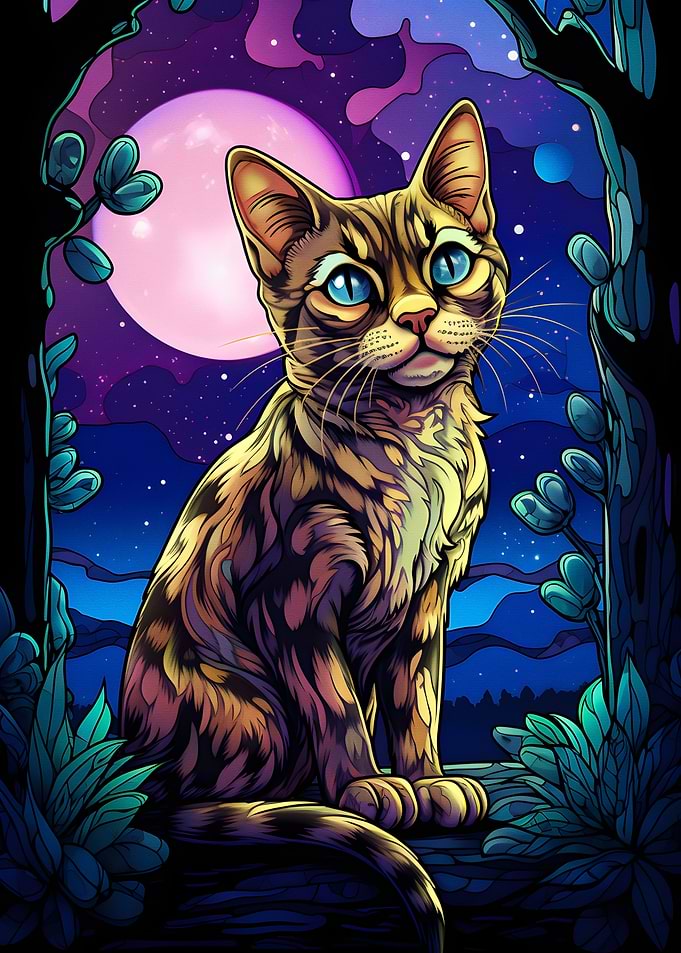 Bengal Cat Night