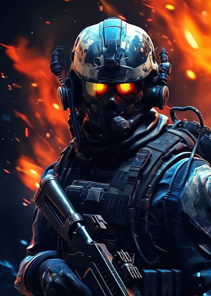 Futuristic Ghost Soldier