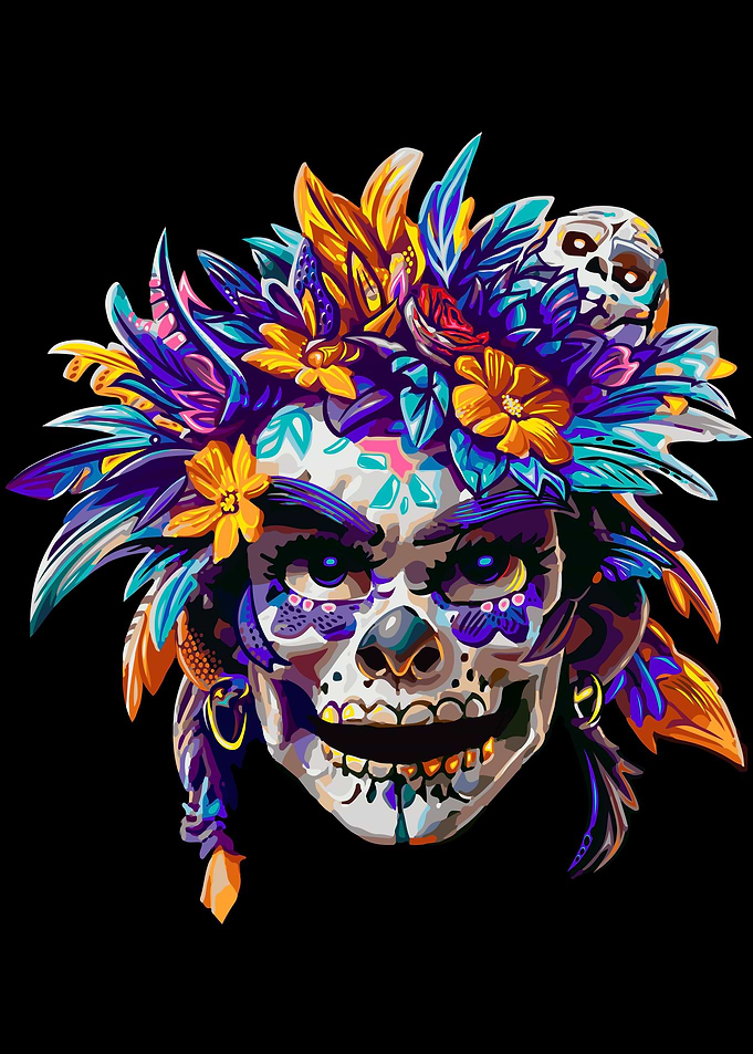 SKULL NATIVE WOMAN