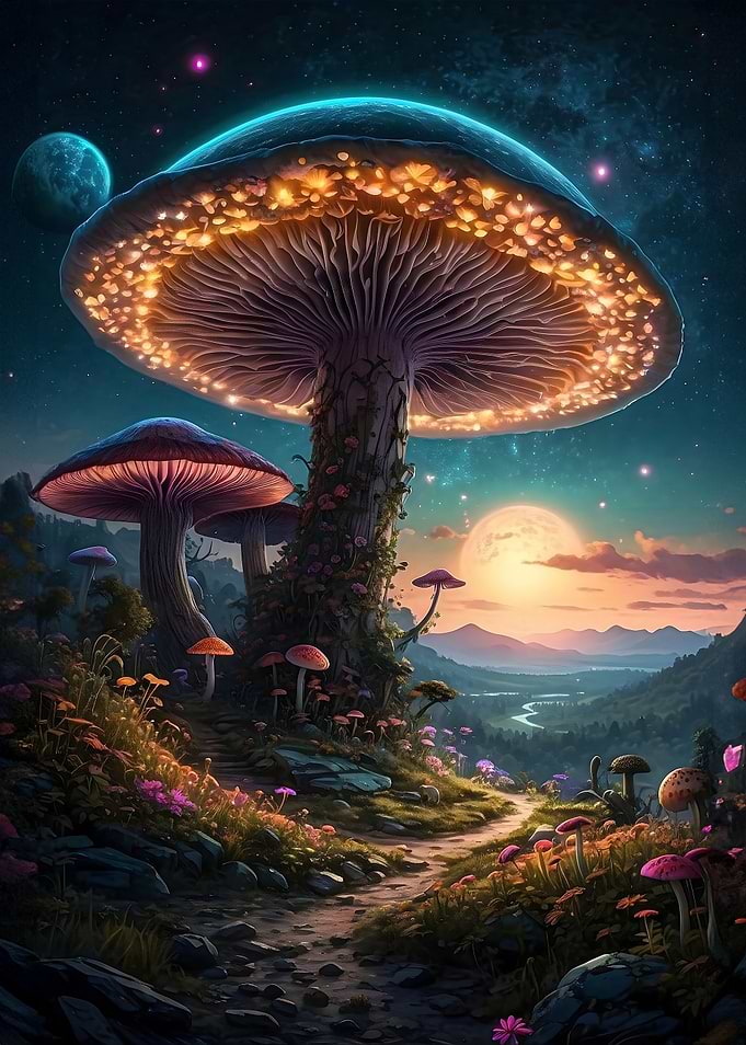 Bioluminescent planet