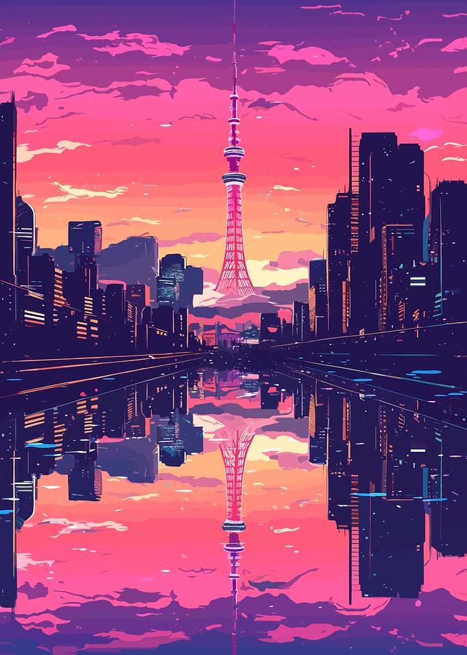 City Synthwave Retro