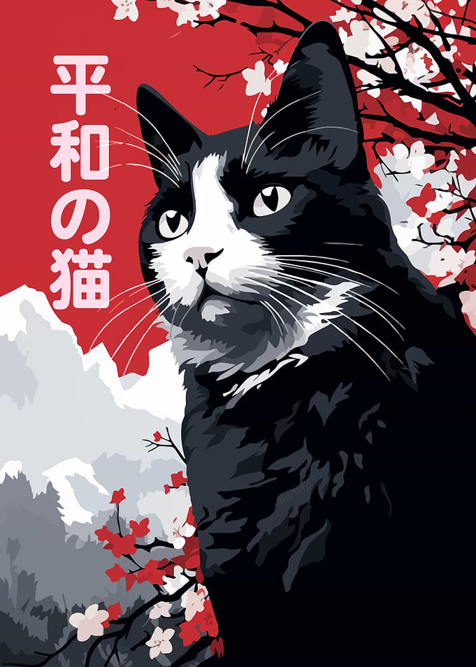 Inspirational Cat Japanese
