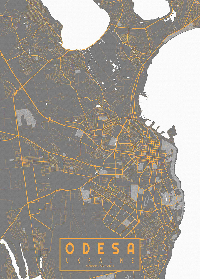 Odesa City Map Bauhaus